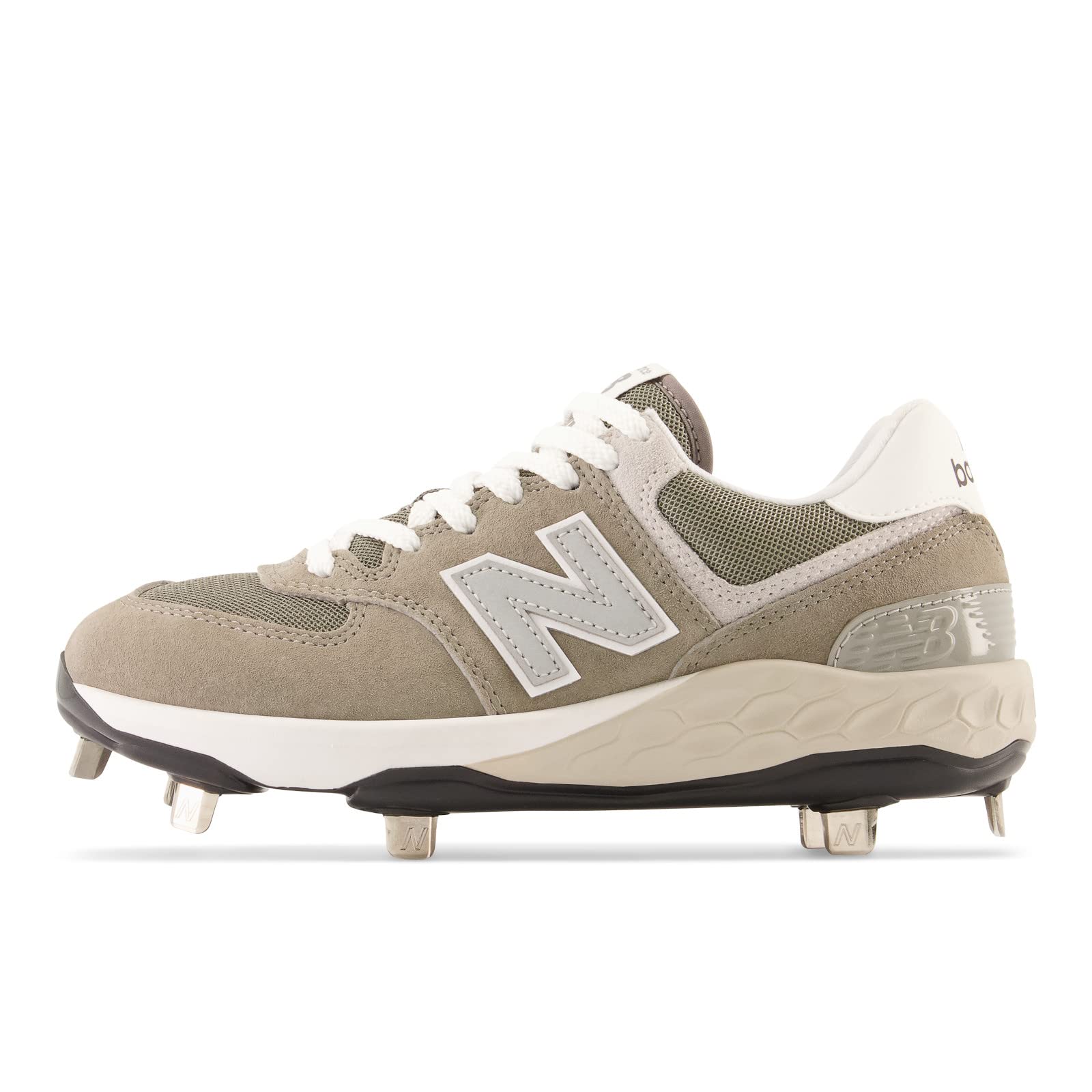 New Balance Women's Fresh Foam 574 Low Metal Softball Cleat Grey Medium 7