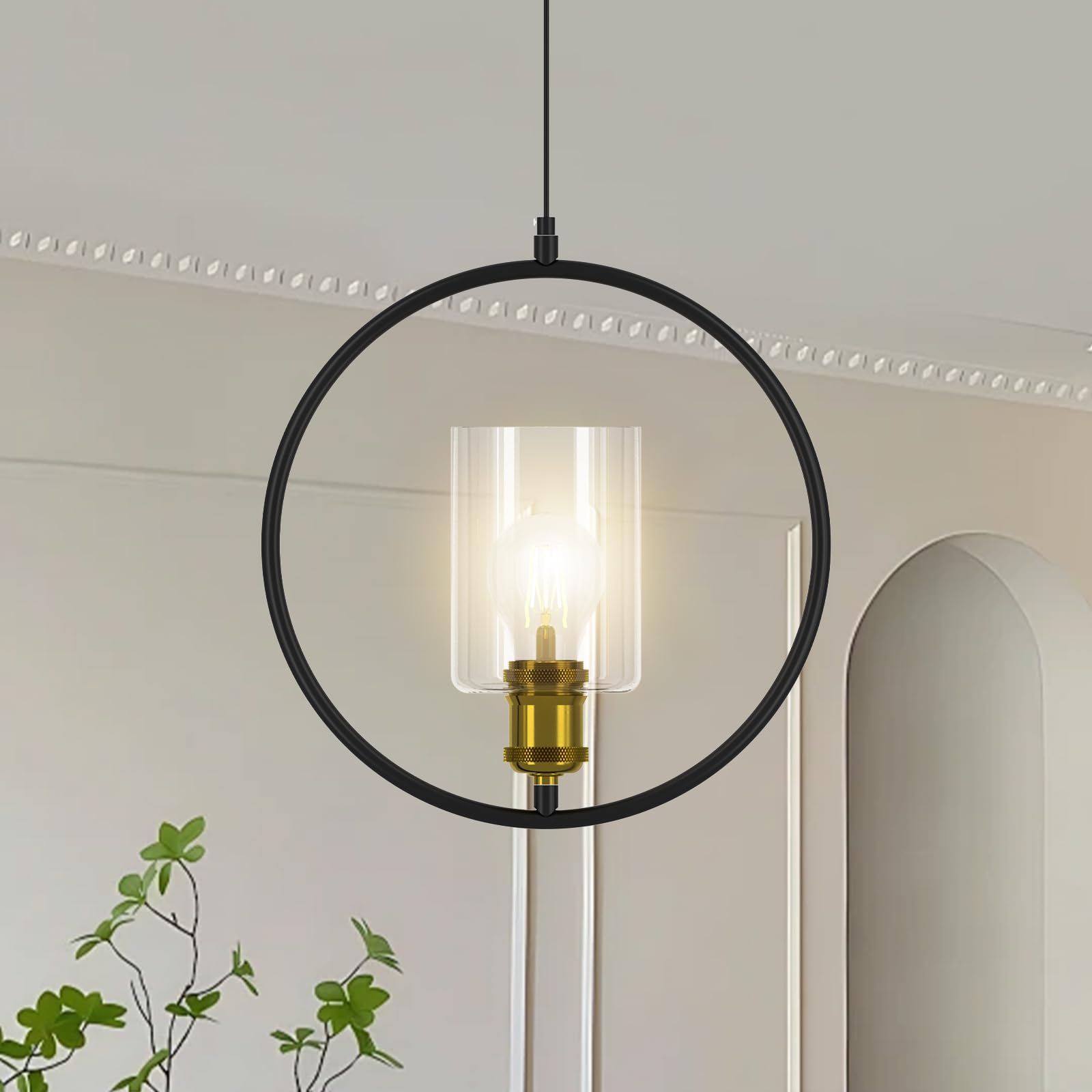diisunbihuo Kleine geführte Kronleuchter Semi Flush Mount Kr