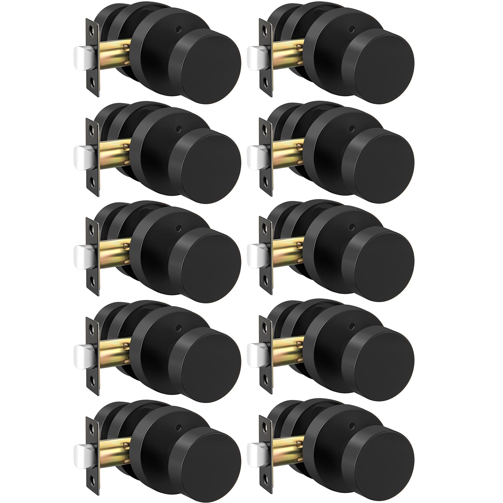 Haidms Brushed Gold Door Knobs - 6 Pack -23