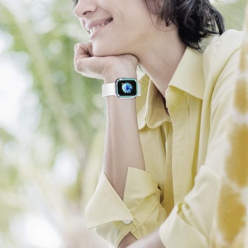 Miniatura 6 de adepoy - Carcasa para Apple Watch con protector de pantalla y cristales brillantes, protección completa para iWatch Series 654321 SE