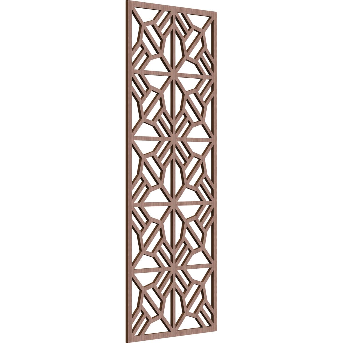 19 3/8"W x 49 3/8"H x 3/8"T Auburn Decorative Fretwork Wood Wall Panels, Walnut