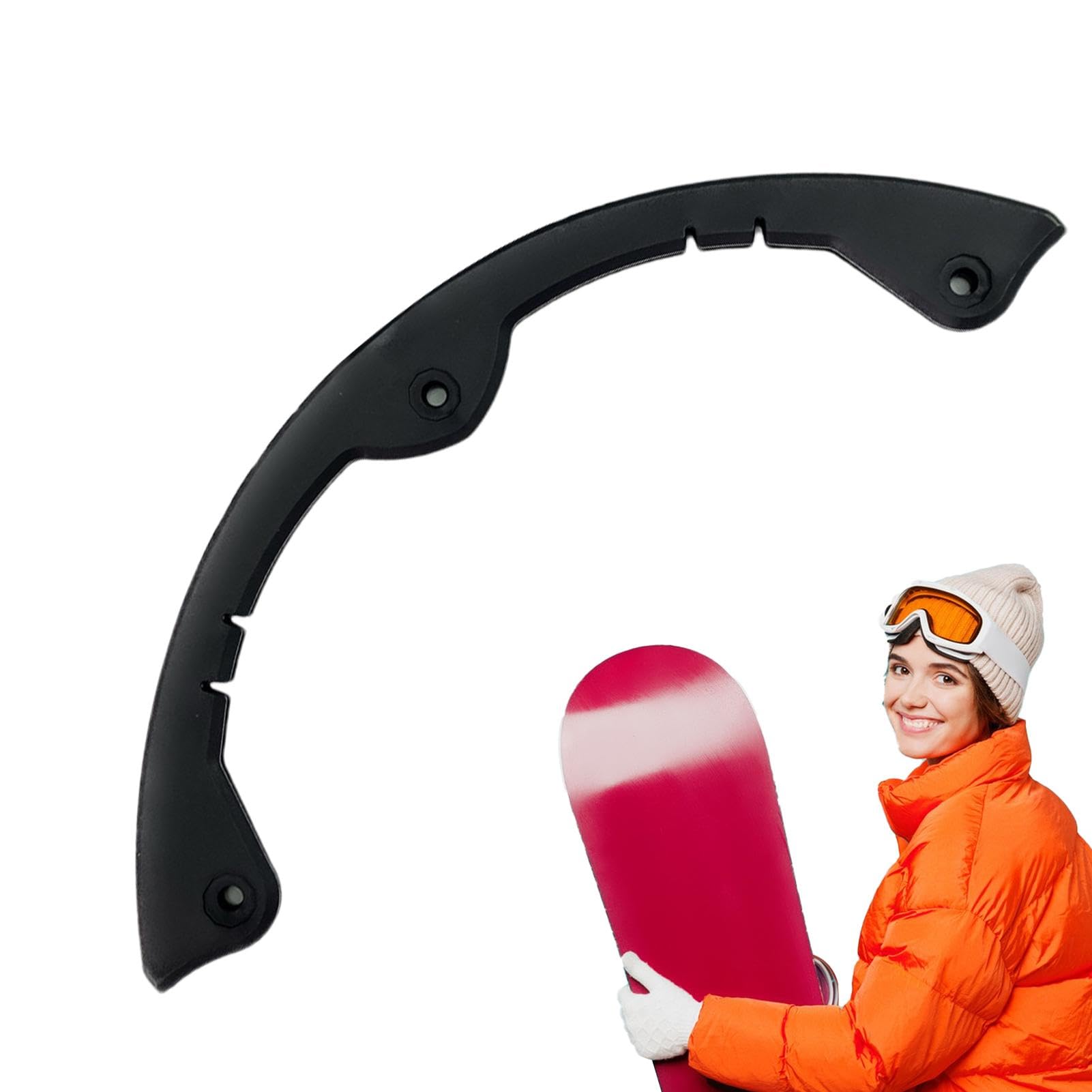 Striscia anti-collisione per snowboard, barra di protezione flessibile per longboard, protezione per il naso per longboard, per giovani e principianti
