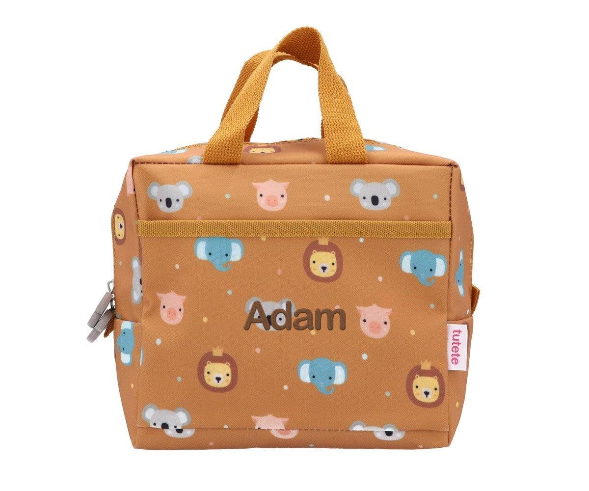 Tutete Borsa Termica Pranzo Bambini | Borsa Pasto Piccola e Facile da Usare | Ideale per Pranzi e Merende | Esterno Impermeabile, Lavabile e Resistente | Animal Friends
