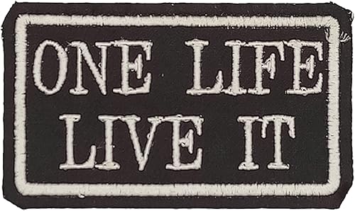 One Life Live It - Parche pequeño para coser y planchar para chaleco