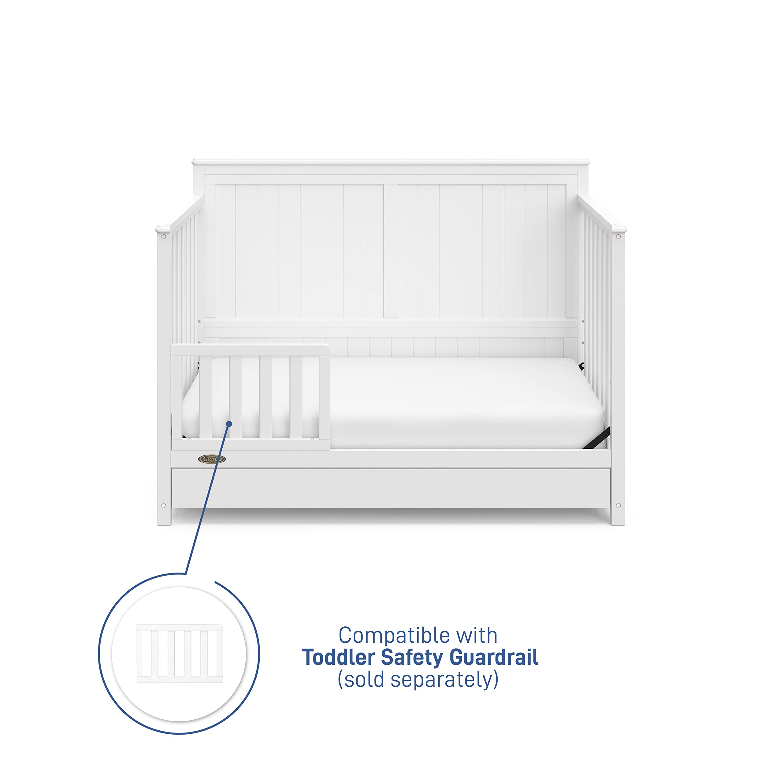 Buy Graco Hadley 5in1 Convertible Crib with Drawer (White