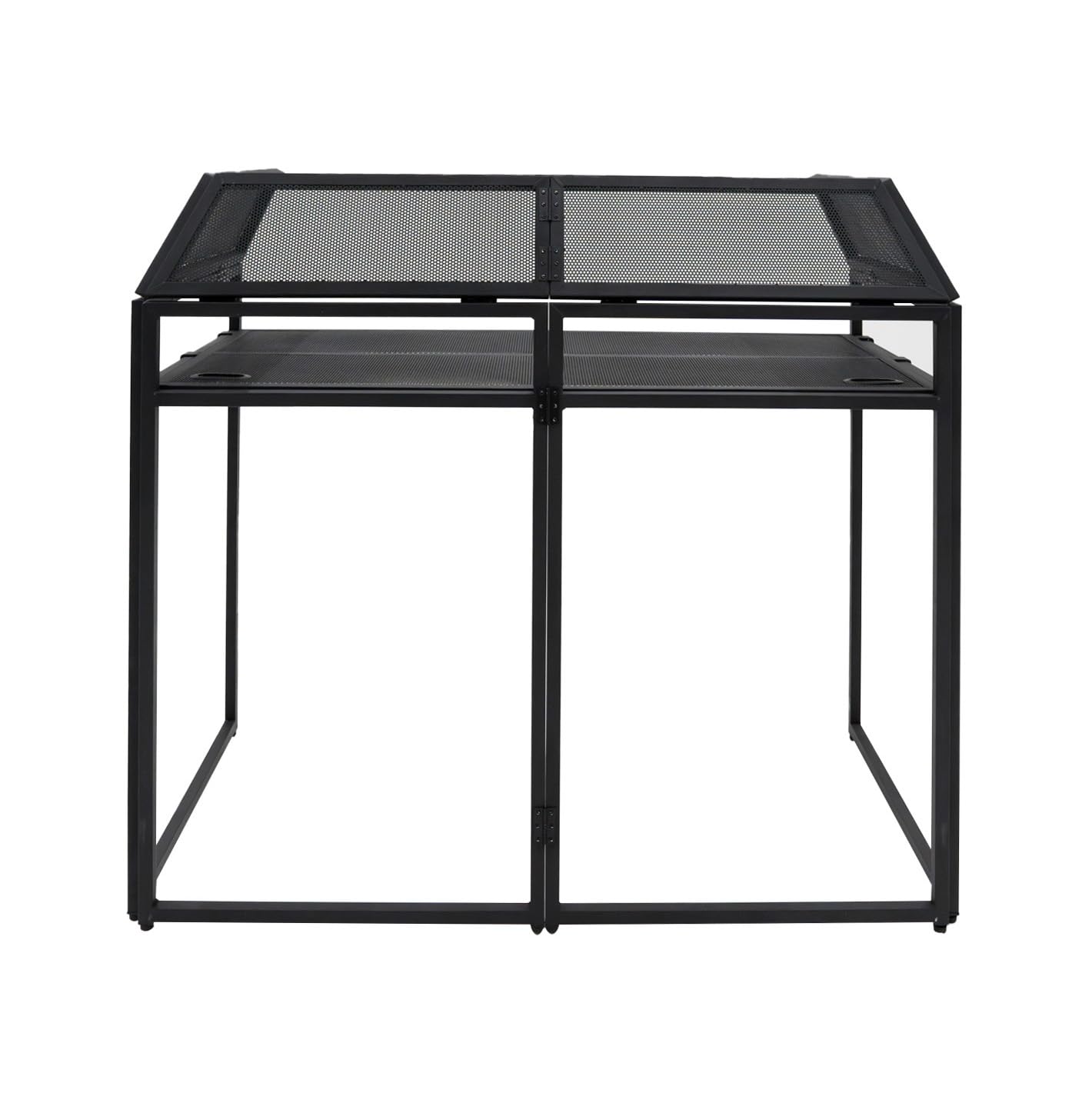 Pieghevole Booth DJ Professionale Struttura Metallica Ripiano Mixer Ampio Coperture Intercambiabili Bianco Nero Ganci Sicurezza Pannelli Mesh Borsa Trasporto