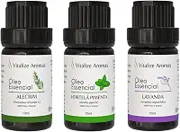 Kit Óleos Essenciais Lavanda, Hortelã Pimenta e Alecrim - Vitalize Aromas