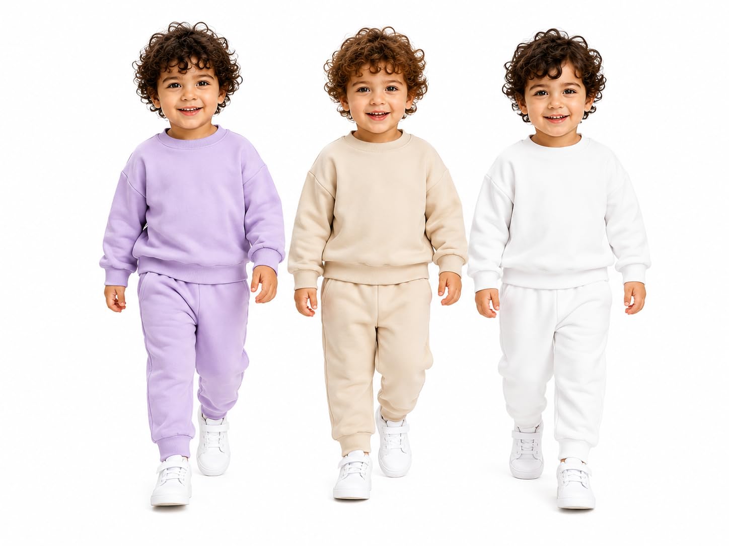 kids Tracksuit Combo Pack of 3 boys Winter wear clothes set | Warm Sweatshirt with Closed Bottom Lower Set | Full Sleeve Co-ord Set for Boys & Girls | 2-5 Years-image-44
