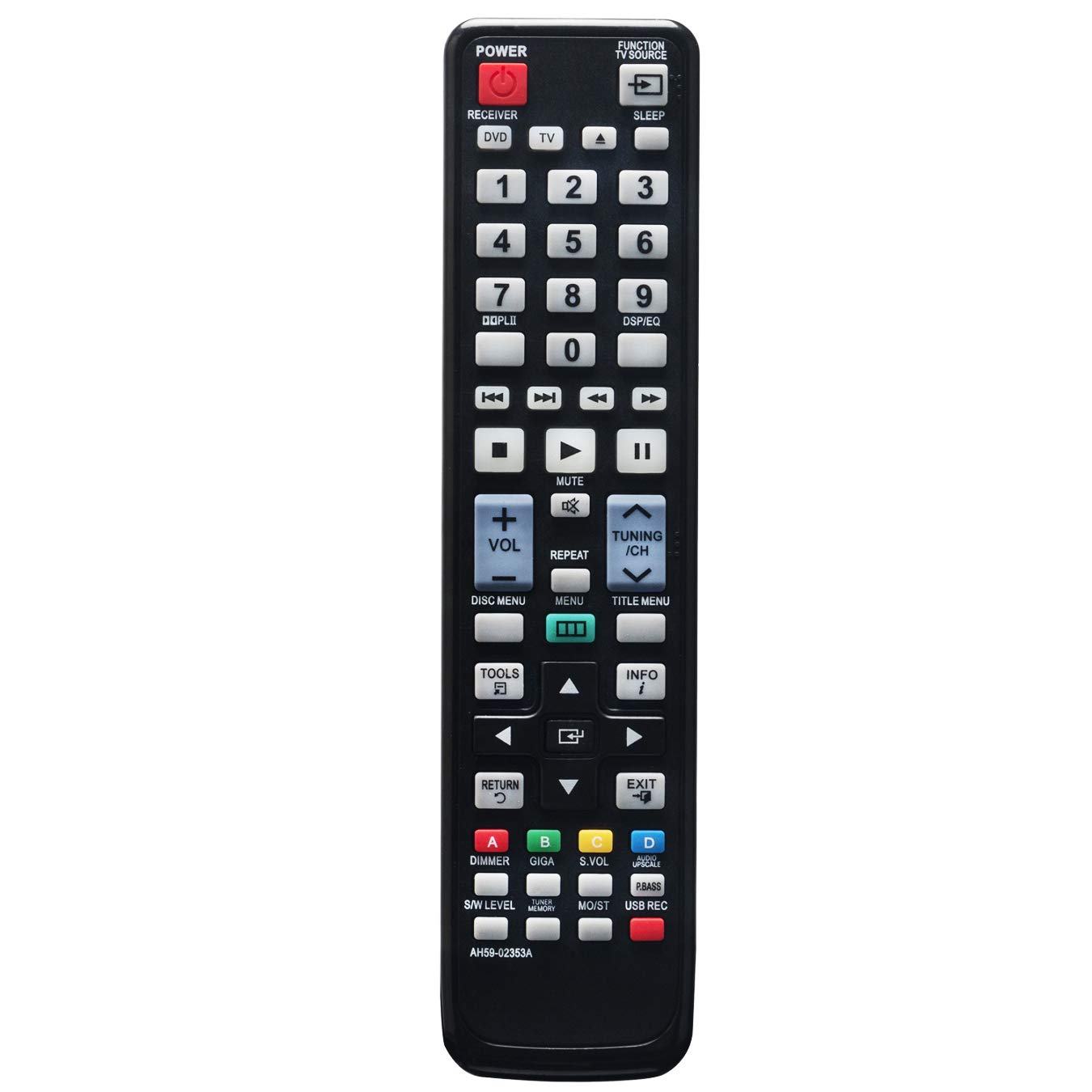 VINABTY AH59-02353A Replacement Remote Control Fit for SAMSUNG Home Theater HT-D450 HT-D453H HT-D455 HT-D550 HT-D555
