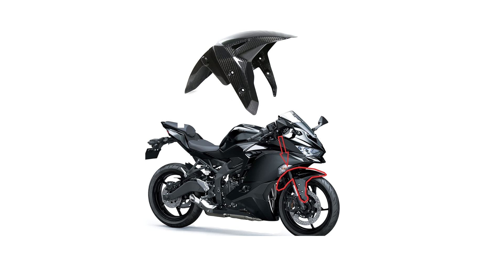 Amazon | 【SUKIRACING】ドライカーボン フロントフェンダー