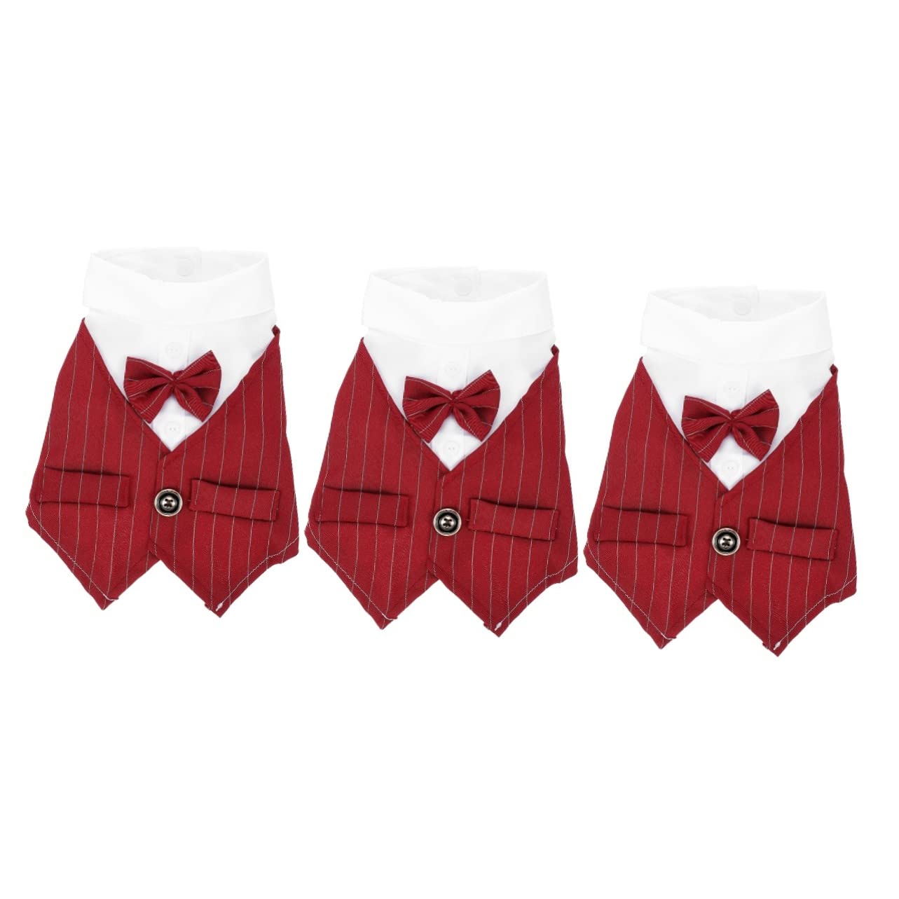 Abaodam 3stücke Hochzeitskostüm Für Hunde Elegantes Leichtes Outfit Für Hochzeiten Partys Und Fotoshootings Rotes Anzug-Shirt Für Große Hunde Für Festliche Anlässe Und Tägliches
