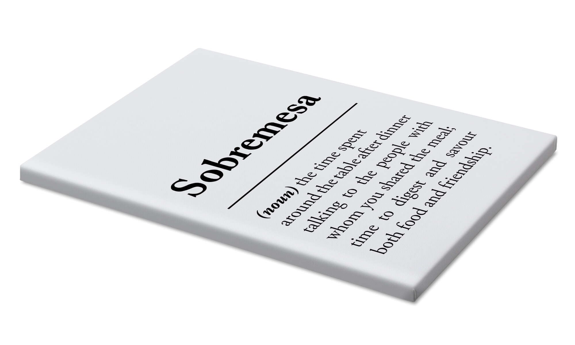 Posterlounge Sobremesa Stampa su tela | 60 x 90 cm di Typobox Nero e Bianco Quadri Decorazione per pareti