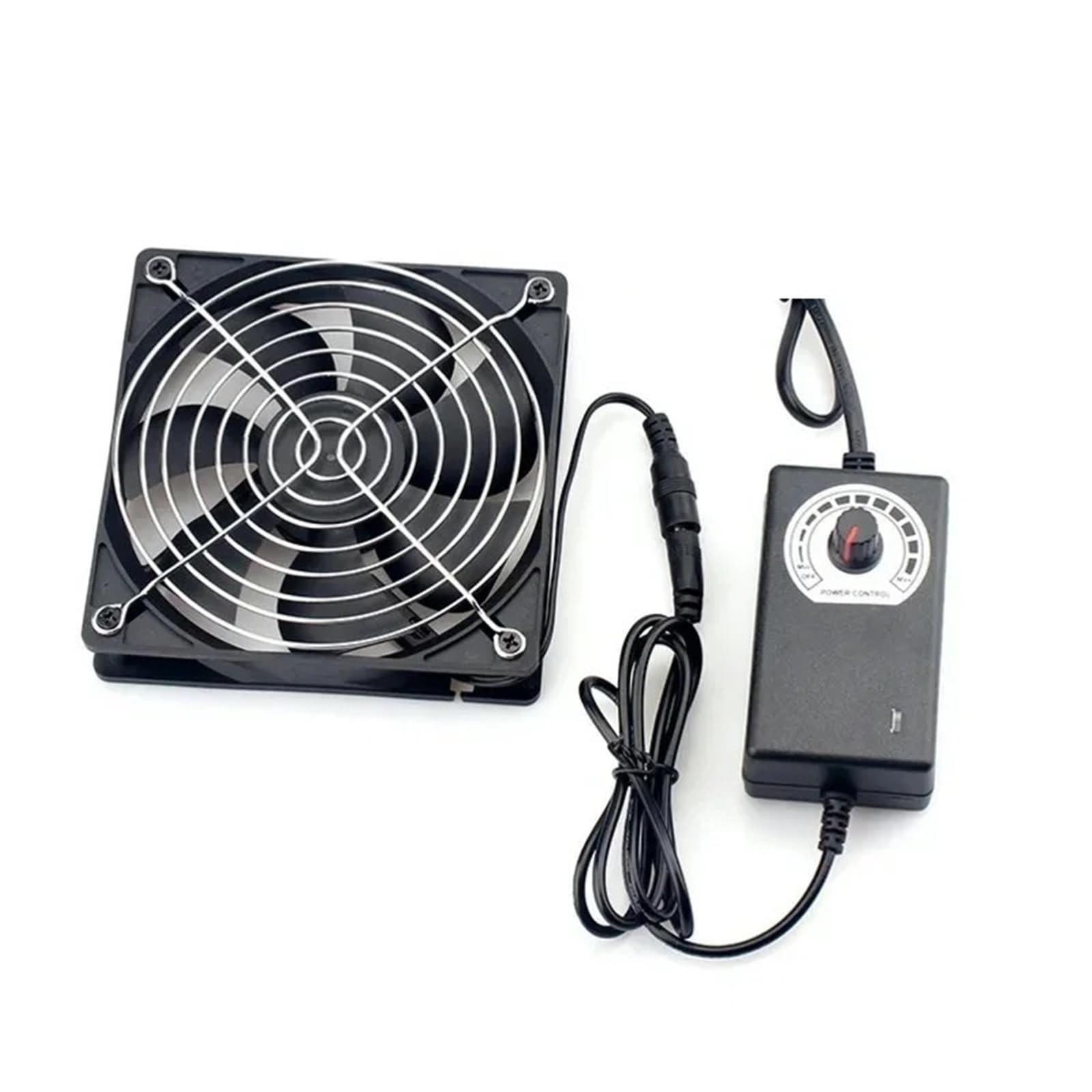 Rohrventilator, Server-PC-Lüfter, 120 mm, 3000 U/min, mit Controller, 12 V/220 V, Doppelspannung, for BTC-Mining-Workstation-Gehäusekühler(1 Fan)