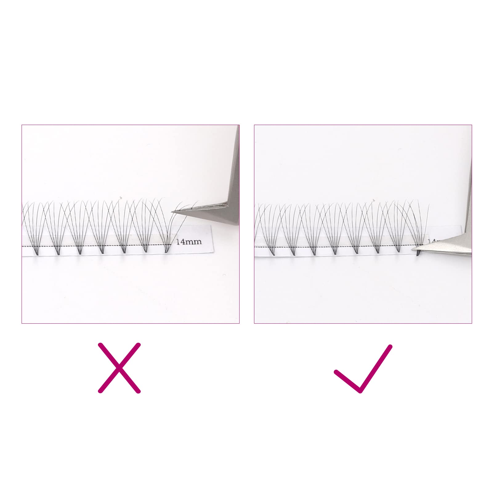 Volumen Ruso 10D 0.07mm C Curl 15mm Prefabricados Extensiones de Pestañas Volume Lashes Extension Ruso Pestañas — view 277