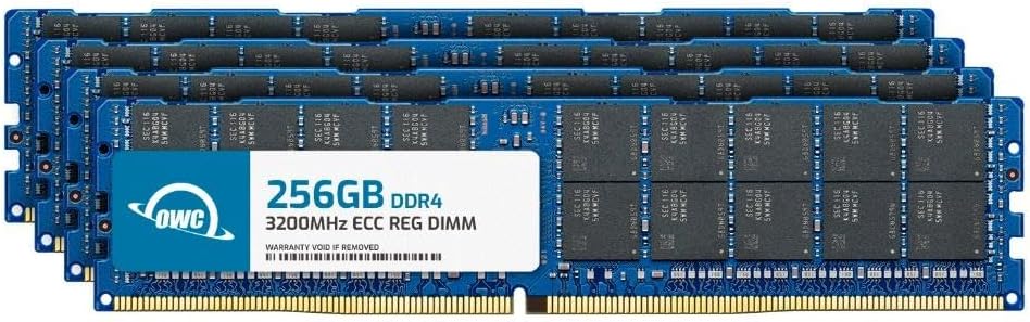 OWC 1TB (4x256GB) DDR4 3200 PC4-25600 CL22 8Rx4 288-pin 1.2V ECC Registered RDIMM Memory RAM Module Upgrade Kit Compatible with Cisco UCS C480 M5