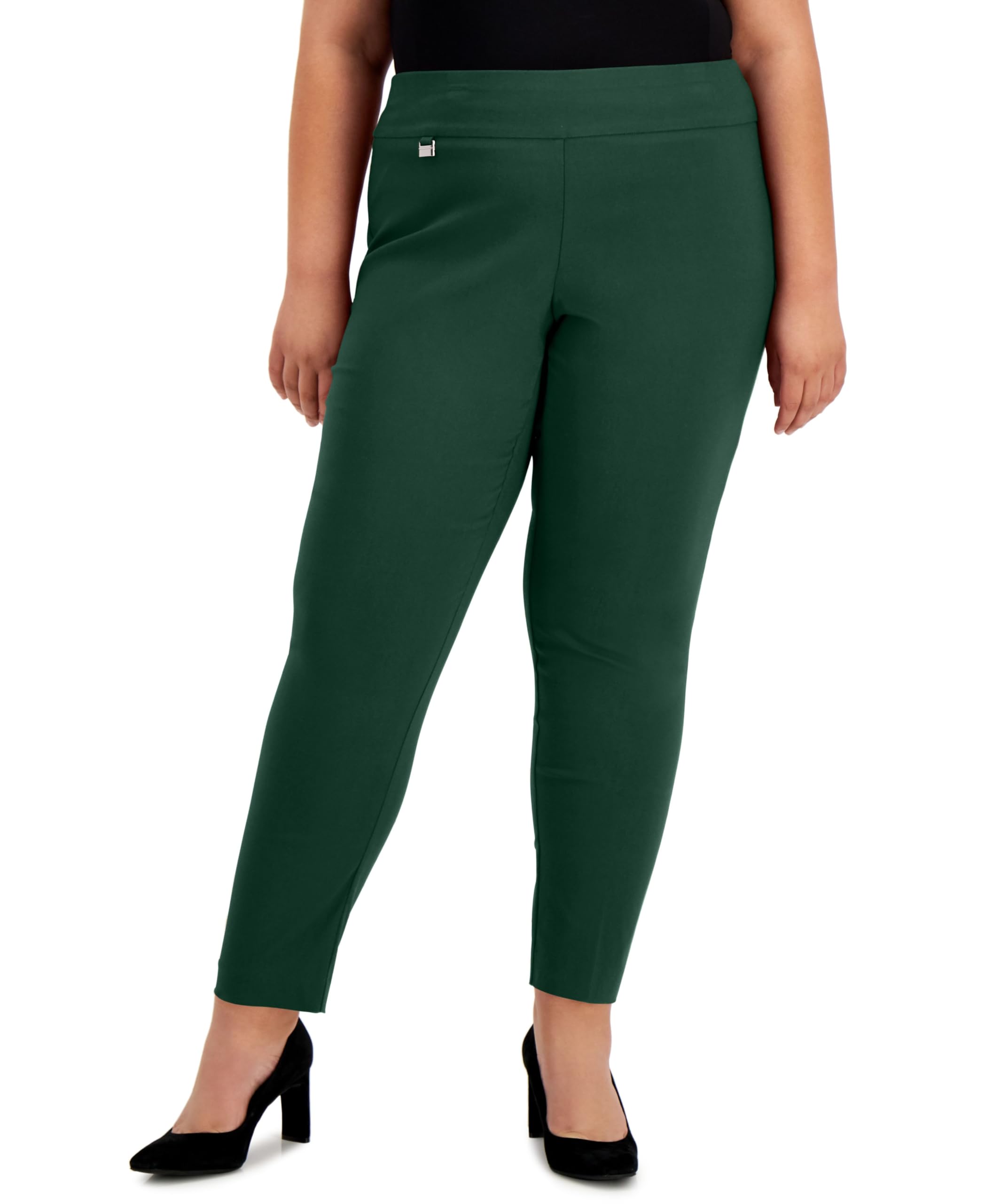 Alfani Plus Size Tummy Control Pull On Skinny Pants Cedar Balsam 24W