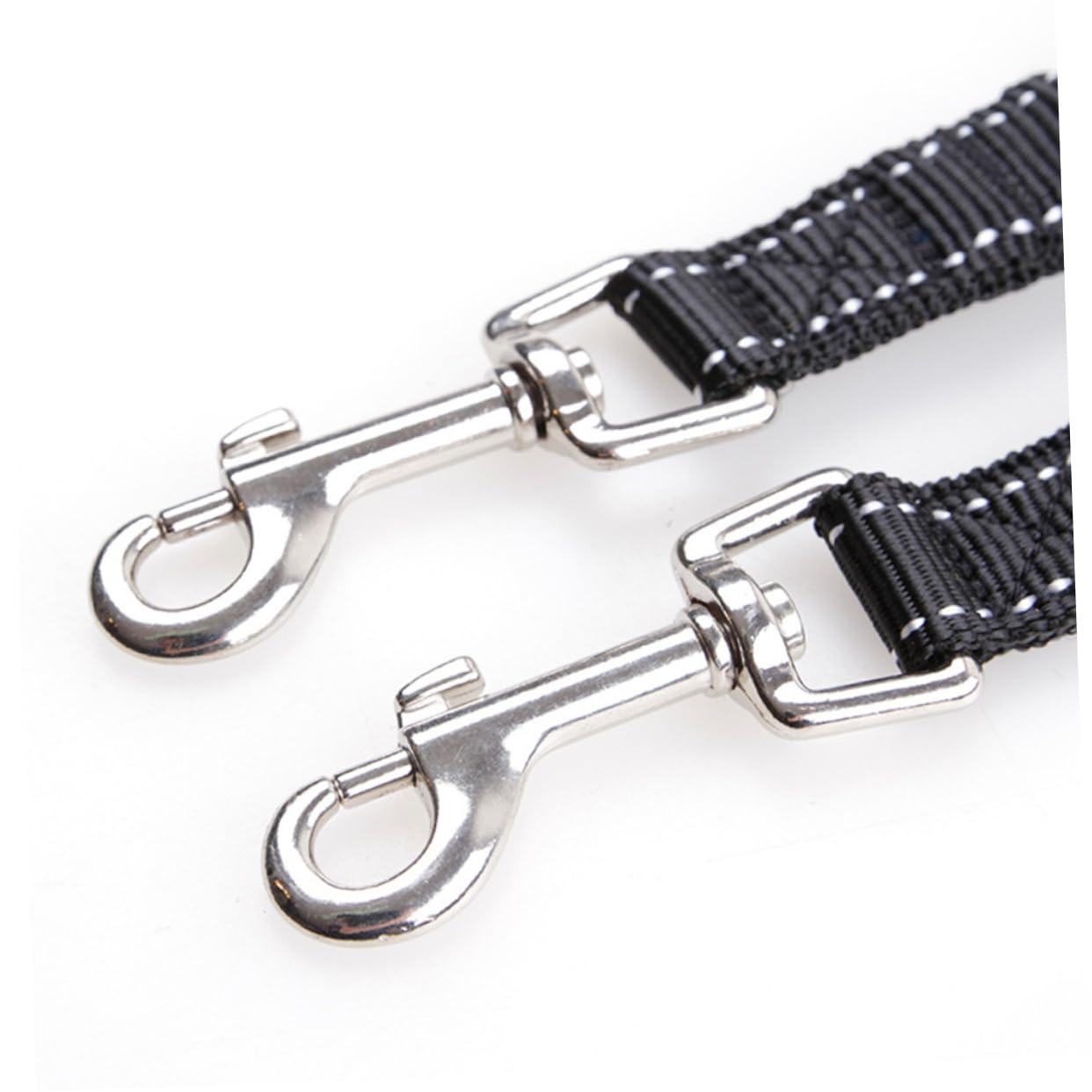 Abaodam Double Head Strap Pet Traction Rope Stretchable Dog Pulling Leash for Dogs Durable Black Design for Enhanced Control and Comfort