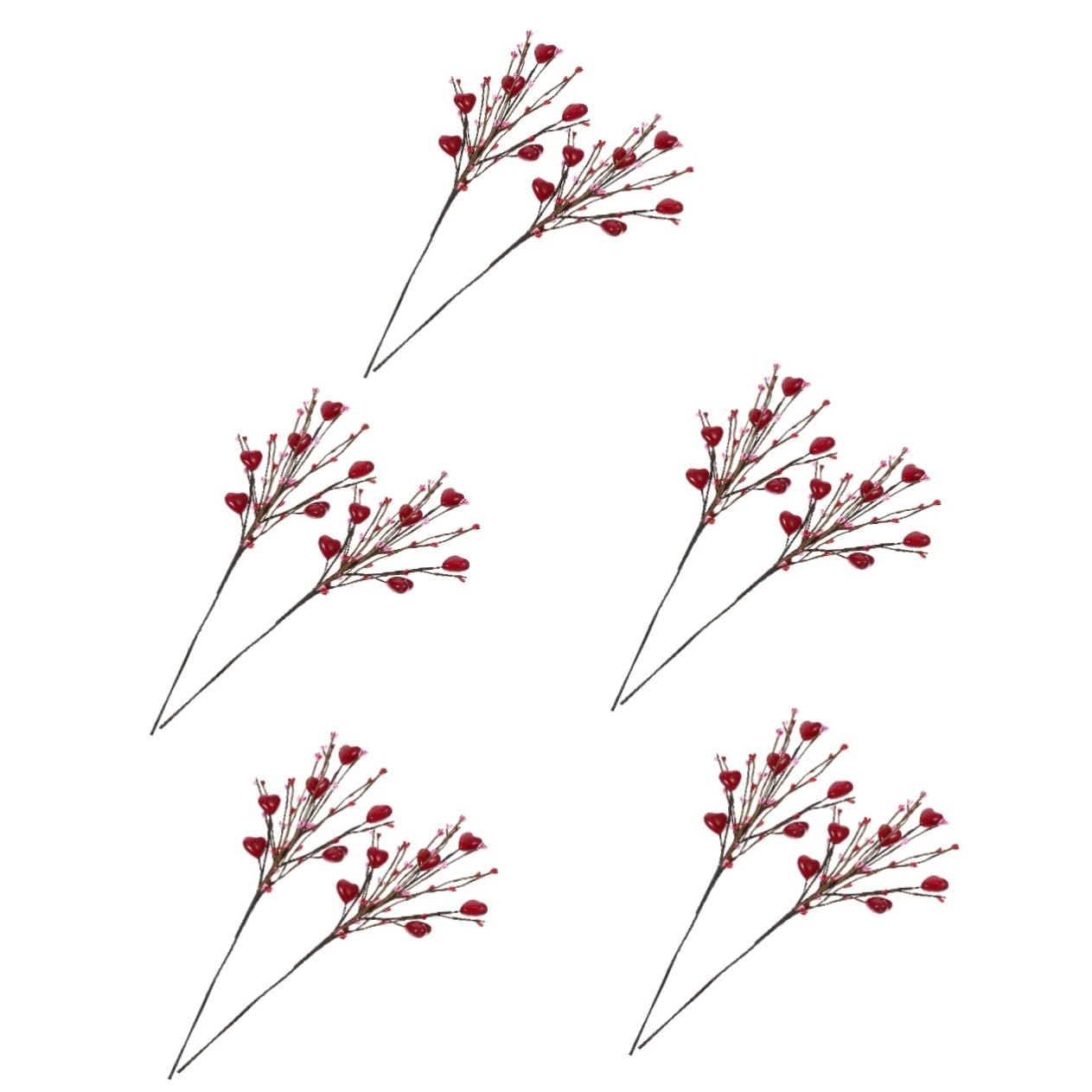 ABOOFAN Ghirlanda Artificiale 10 Pezzi Amore Talee Floreali Di San Rami Artigianali Di Fiori Plettri Per Vasi Di San Steli Di Cuori Artificiali Home Decor Ramo Schiuma Domestico