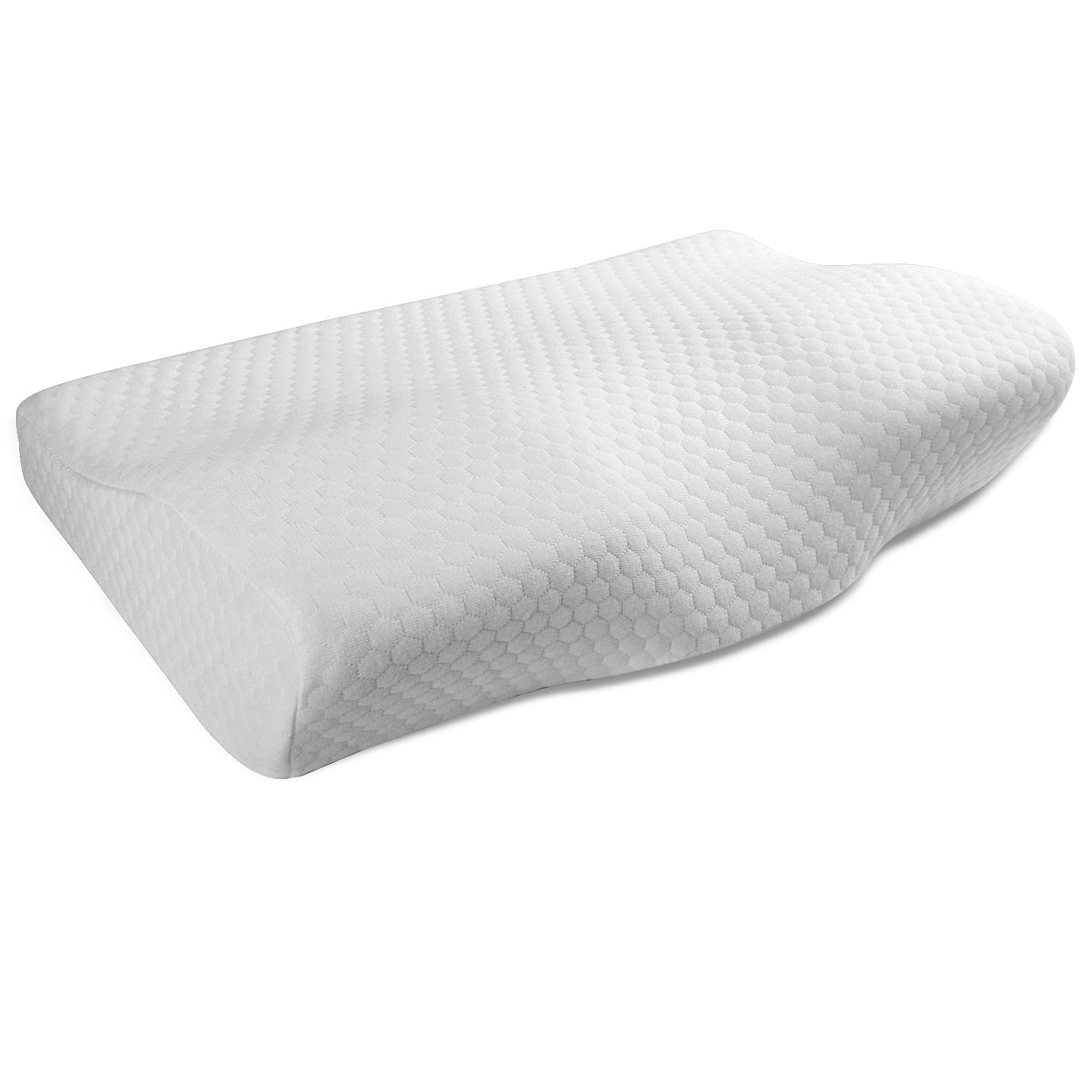 Cervical - Foam - Pillow for Neck Pain Relieve, Neck Support Contour Memory Foam Neck Pillow Washable Pillowcase, Orthopedic Sleeping Pillow for Back, Stomach, Side Sleepers, Standard Size