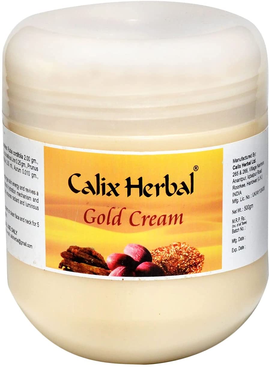 Calix Herbal Organic & Ayurvedic Gold Cream For Women & Men All Skin Types – 500 Gm