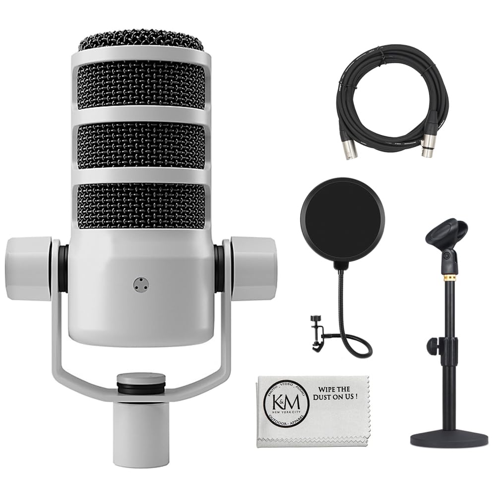Amazon.com: Rode PodMic Dynamic Podcasting Microphone | White