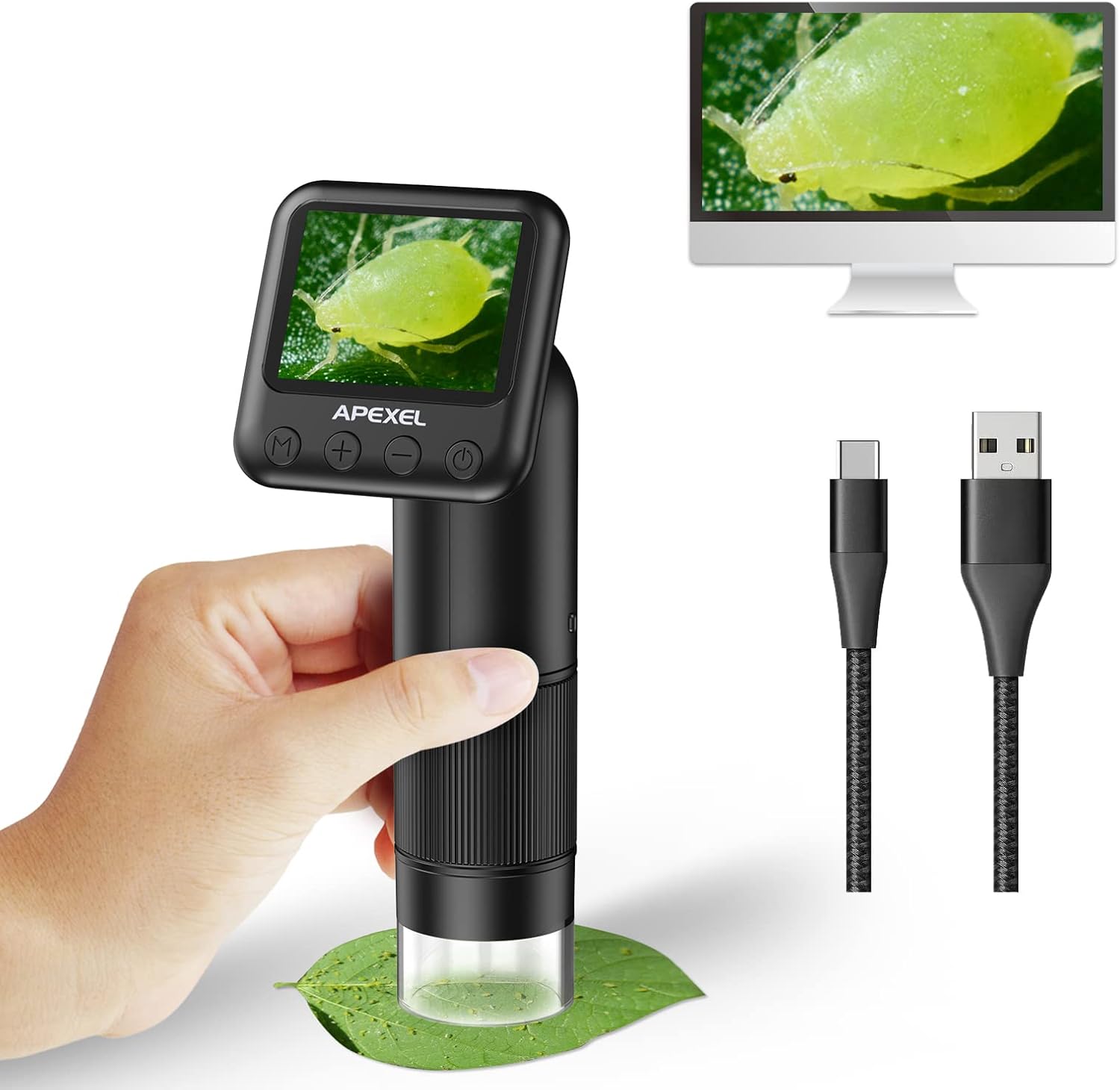 LCD Handheld Digital Microscope,800x Pocket Portable Microscope for