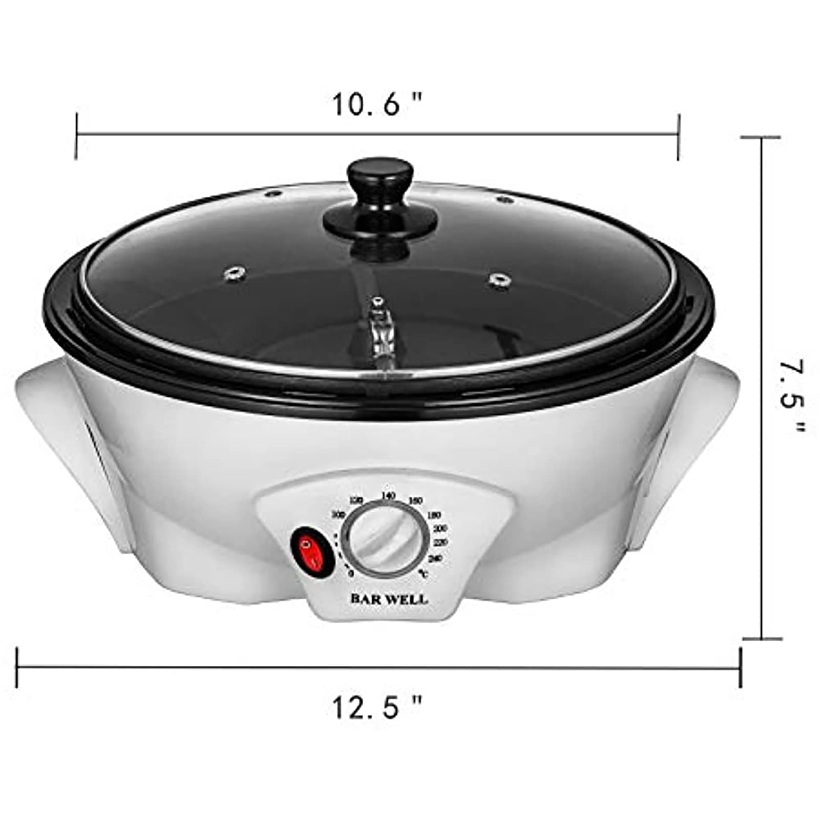 Maszyna do pieczenia ziaren kawy maszyna do pieczenia kawy domowy ekspres do kawy 100-240℃ regulowany do pieczenia kawy, ziaren, orzeszków ziemnych, ziaren, przypraw 1200 W