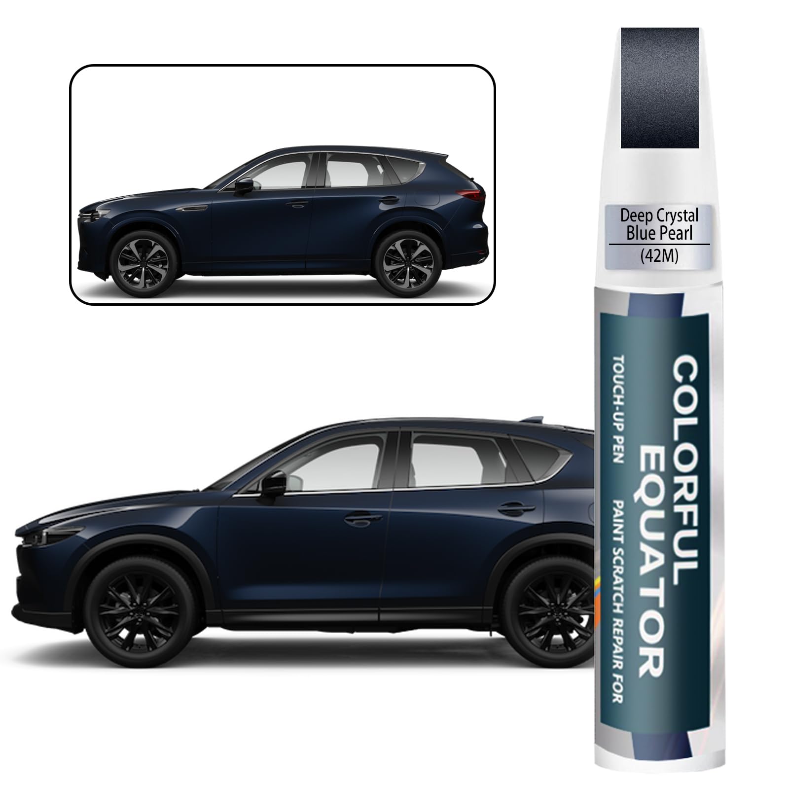 油彩　Blue Moment 42M Deep Crystal Blue Pearl Touch Up Paint for Mazda, Car