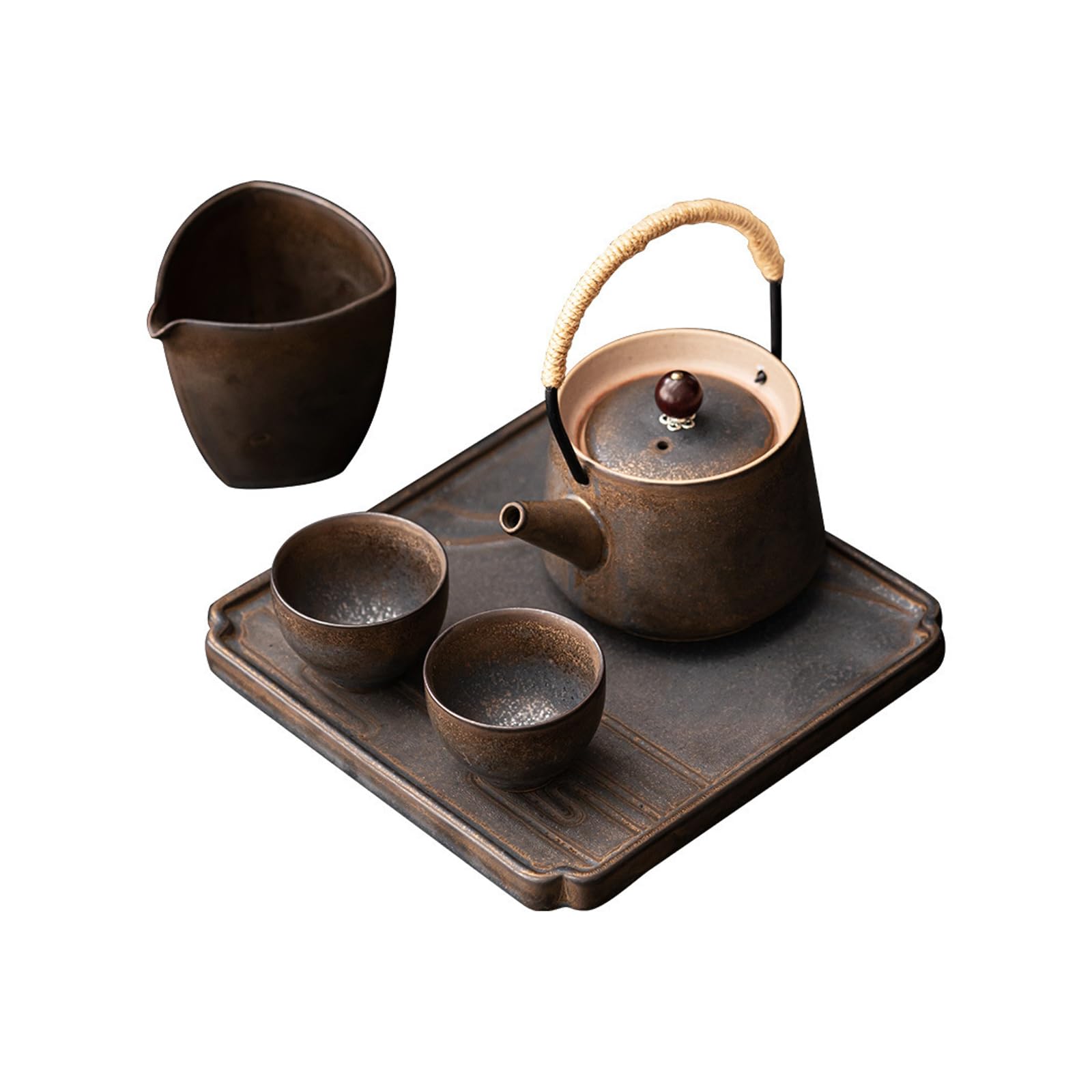Juego de té de cerámica portátil para el hogar, para exteriores, ve las cosas viejas de nuevo