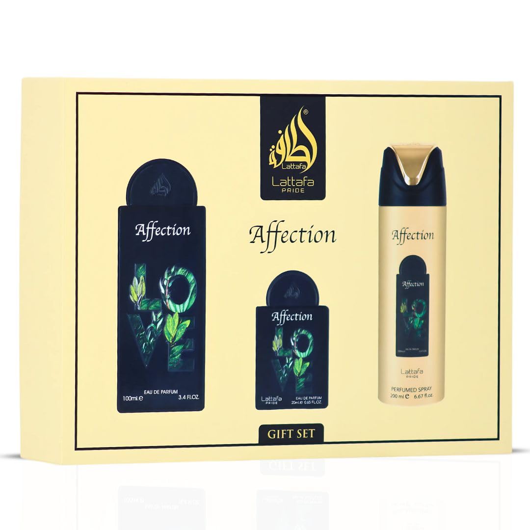 Amazon.com : Lattafa Pride - Affection for Men - 3 Pc Gift Set 3.4