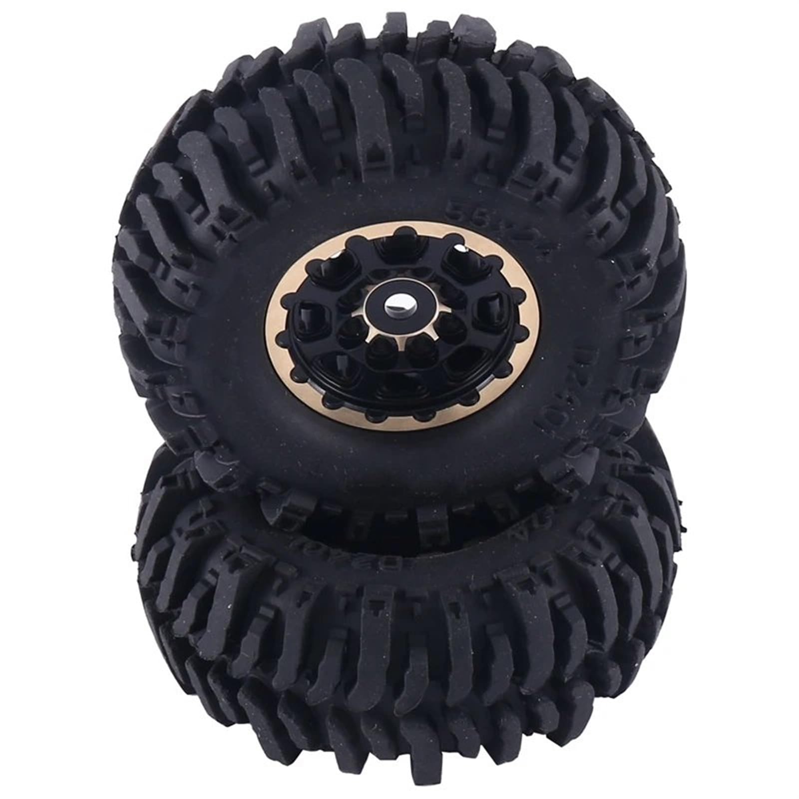 RC Pneus Jante Compatible avec Axial pour SCX24 AX24 pour FMS pour FCX24 pour TRX4M 1/18 1/24 RC Crawler Car Upgrade Parts 4 Pcs 55X22mm 1.0 Jante De Roue en Métal Pneu en Caoutchouc