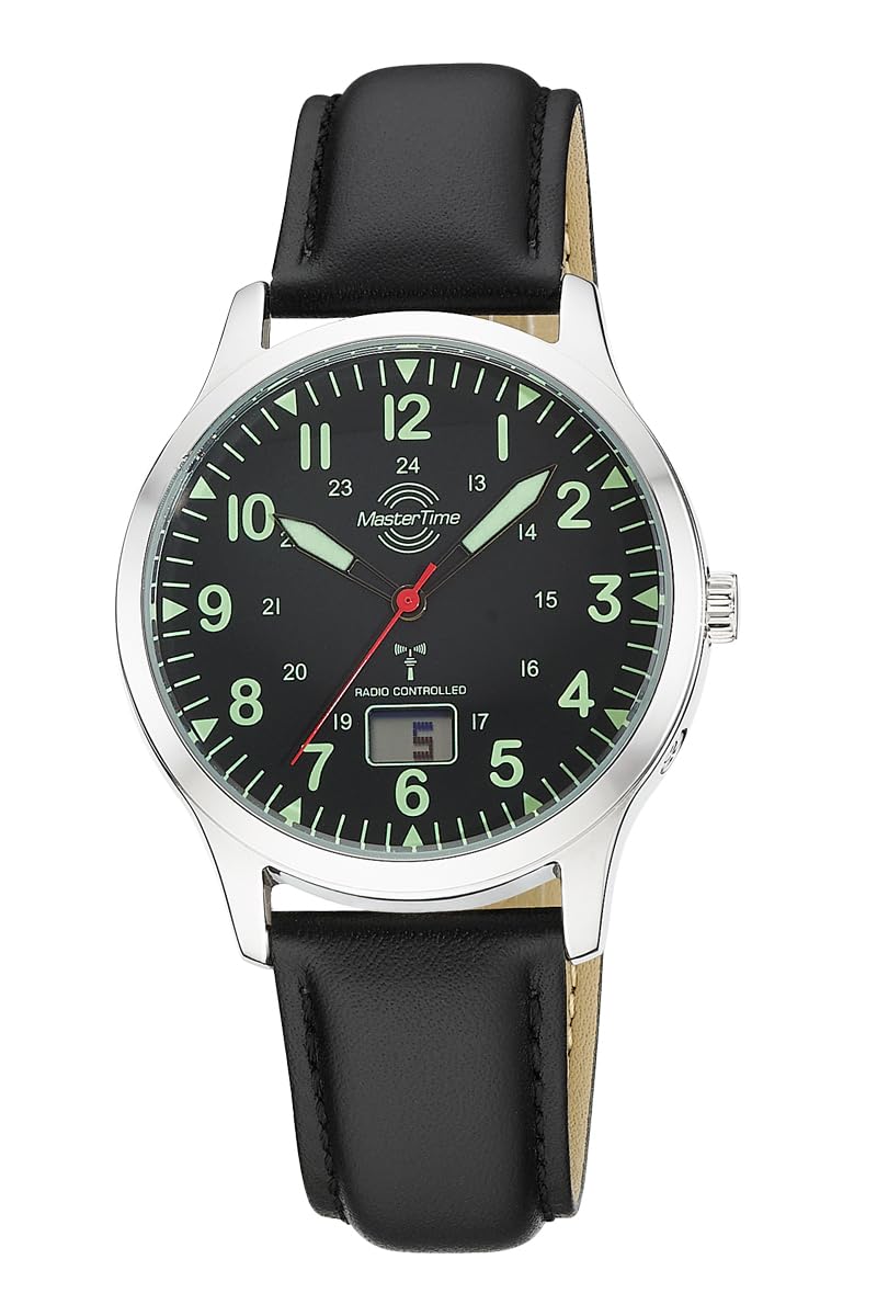 Master Time Funk Quarz Herren Uhr Analog-Digital mit Leder Armband MTGA-10957-22L