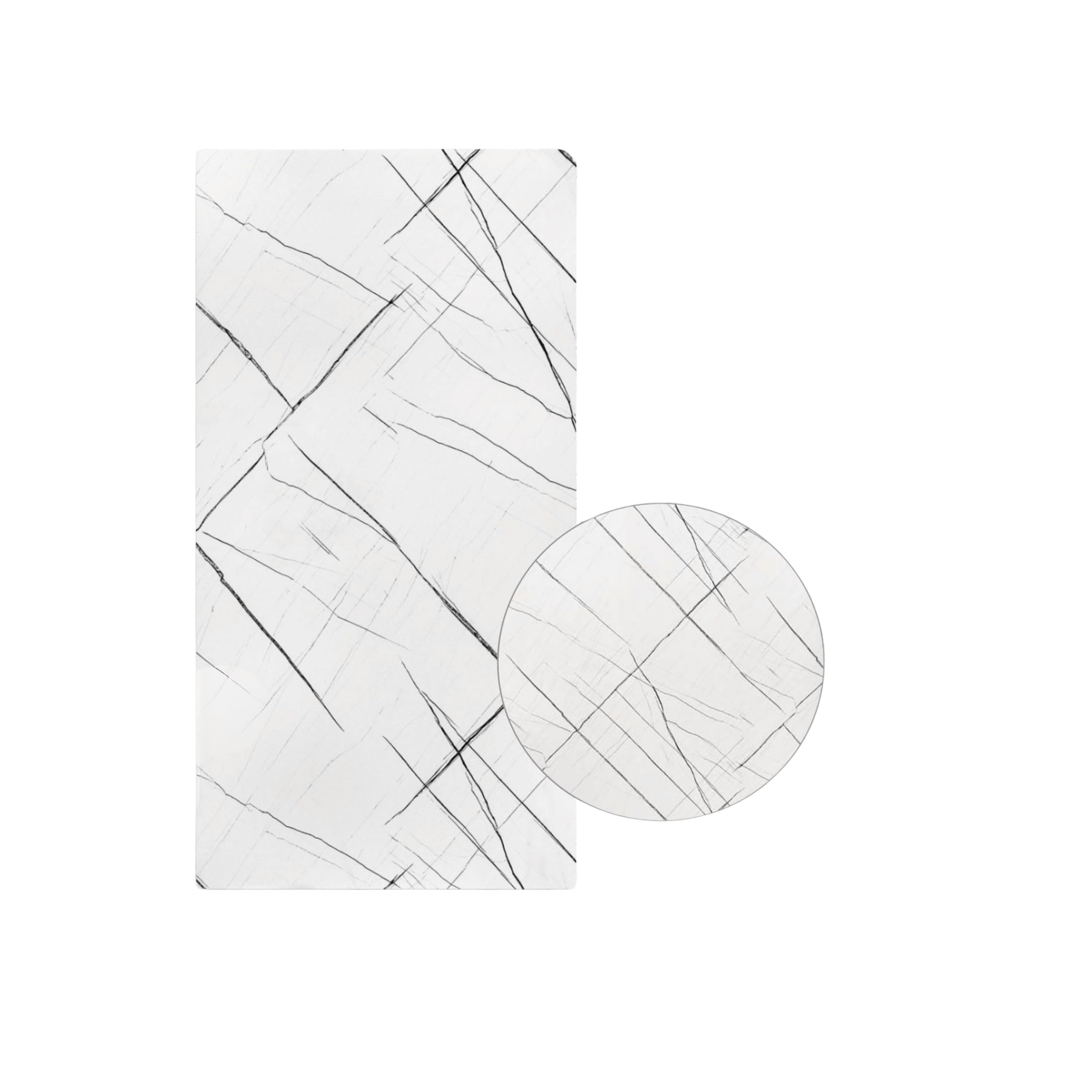 Marble Effect PVC Wall Panel 60x120 cm, Kitchen & Bathroom Wall Cladding, Waterproof Shower Panels Wet Wall, Granite Look Wall Cladding (4 PCS, Sahara White)