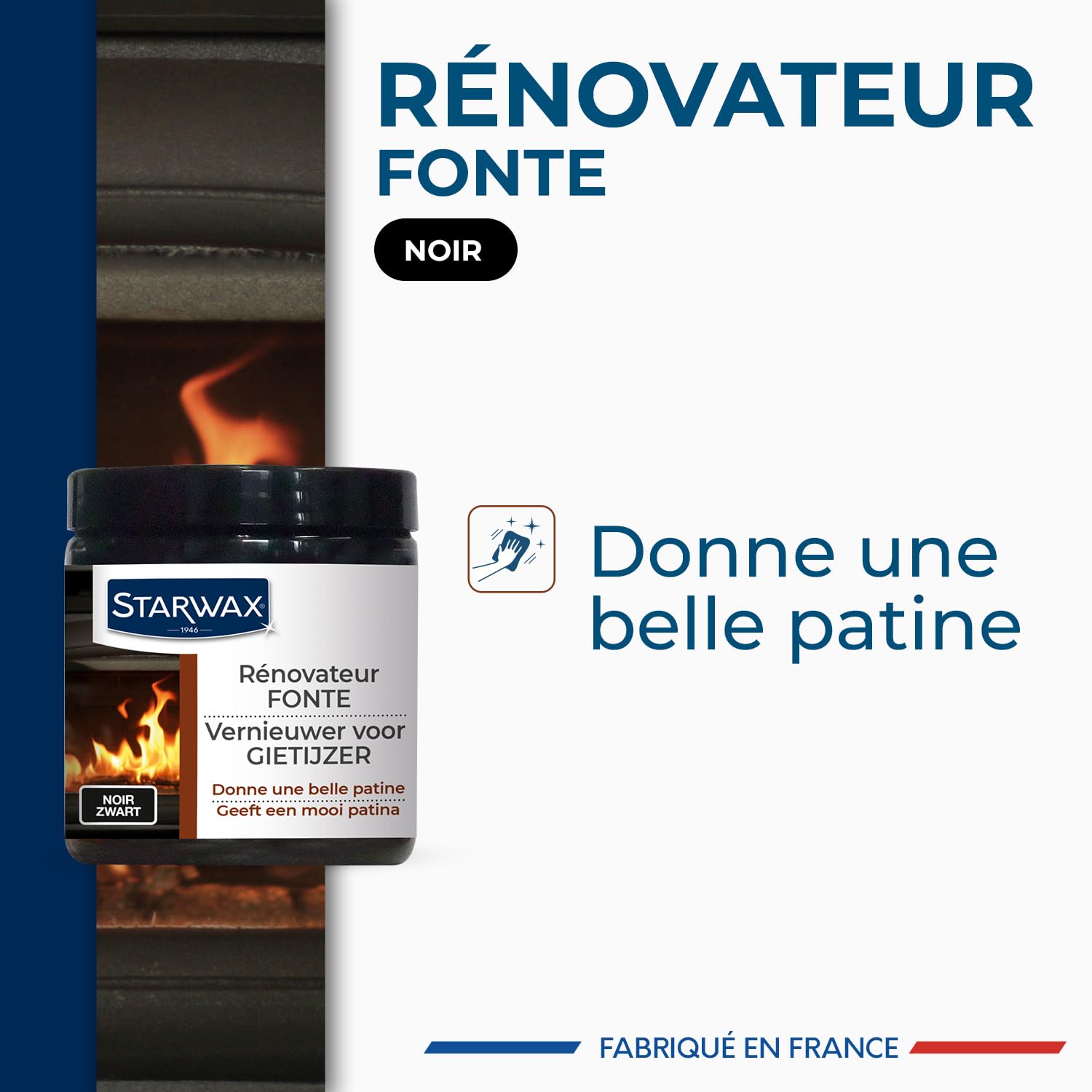 STARWAX Rénovateur fonte et acier pour poêle 200ml noir