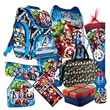 Avengers 10 Teile Set Schulranzen Ranzen Federmappe Tornister Schultüte 85 cm mit Sticker-von-Kids4shop