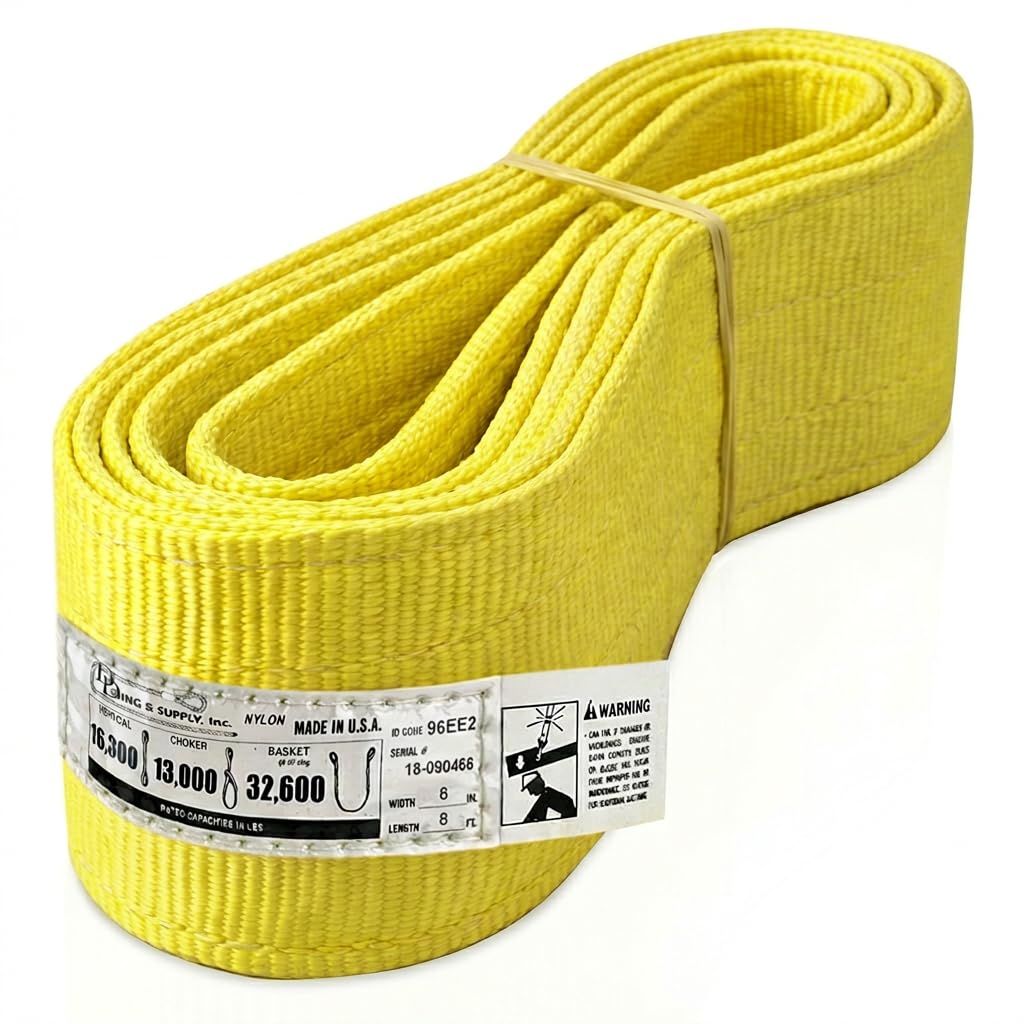 Heavy Duty Lifting Sling - 16ft Nylon, 6400 lbs -9 Heavy Duty Lifting Sling - 16ft Nylon, 6400 lbs -9