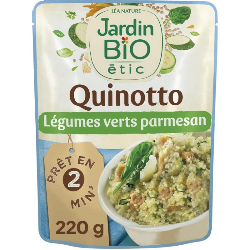 JARDIN BIO - Quinotto Légumes Verts Parmesan Sachet Express 220G - Lot De 4 - Vendu Par Lot