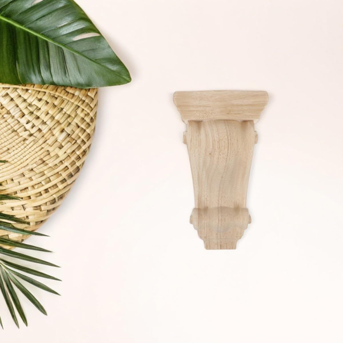 2 Piezas Ménsulas de Madera Tallada Mano Detalles Artísticos Estilo Europeo Decoración para Esquinas y Estanterías Soportes sin Pintar para Puertas y Chimeneas Embellecedores de