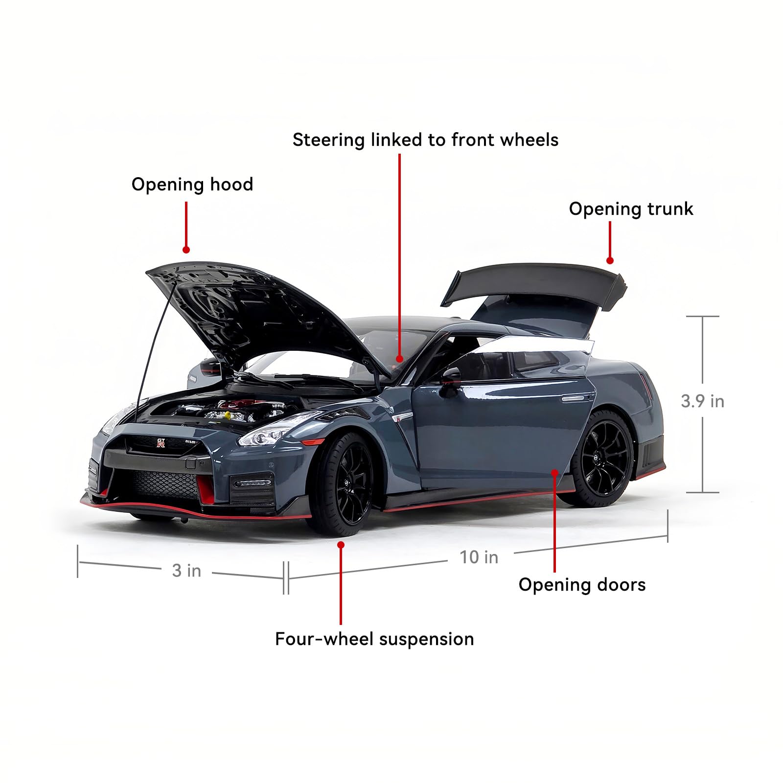 Amazon.com: PAUDI Model 1/18 Scale 2022 GT-R R35 Diecast ModelCar