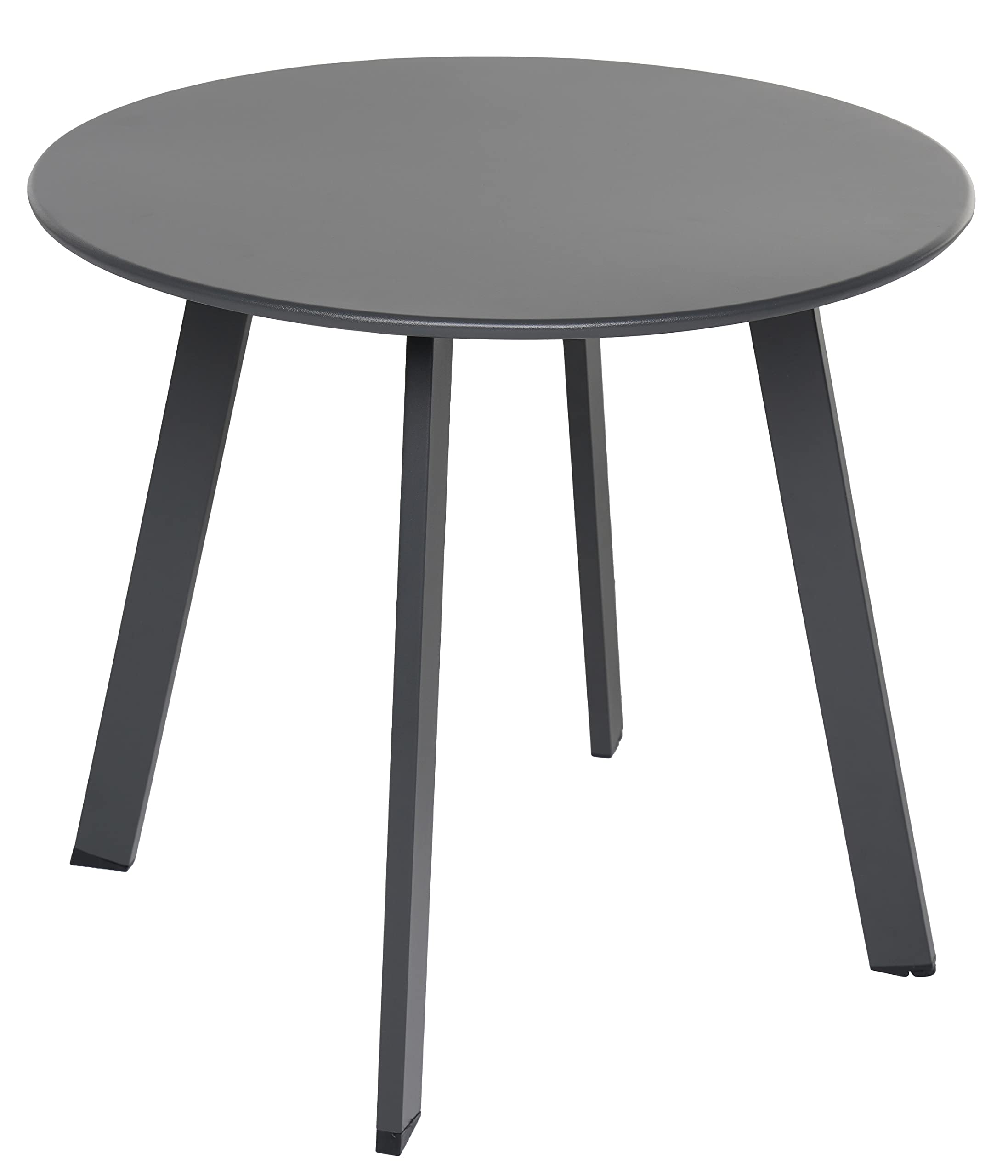 Dehner Tavolino Lian, circa 50 cm, altezza circa 45 cm, acciaio verniciato a polvere, grigio