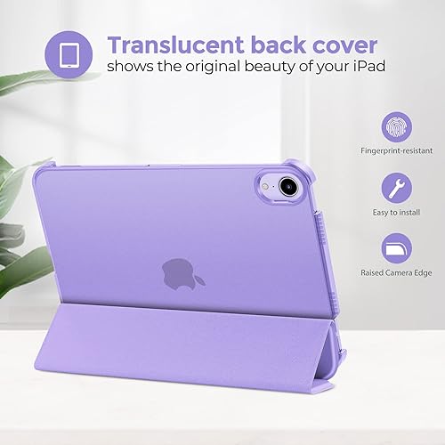 Miniatura 67 de ProCase Funda inteligente para iPad mini 7 A17 Pro 2024/iPad Mini 6 2021 8.3 pulgadas iPad mini 7ª/6ª generación, cubierta trasera dura para iPad