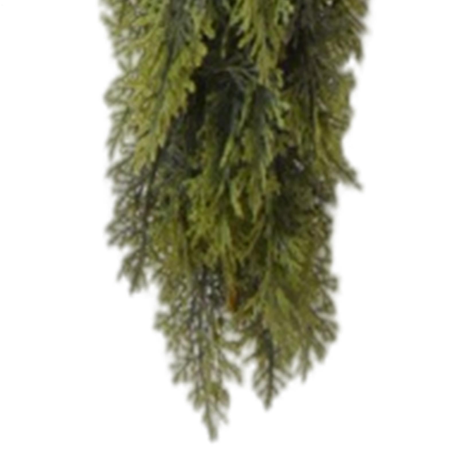 Wintero - Ghirlanda natalizia in legno di cedro realistica, spessa, verde