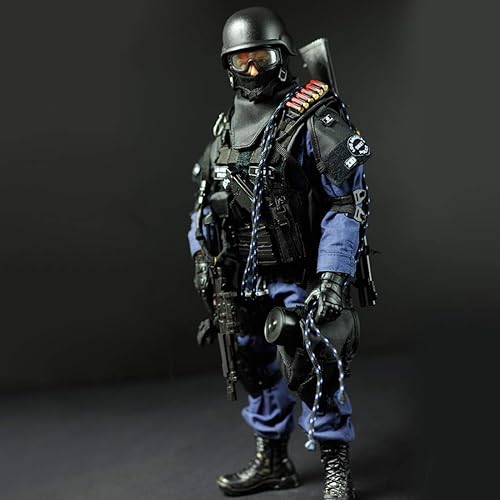 Miniatura 2 de Modelo de figura de acción de soldado de 12 pulgadas, escala 16 realista del ejército militar soldado de la policía con accesorios colección juguetes