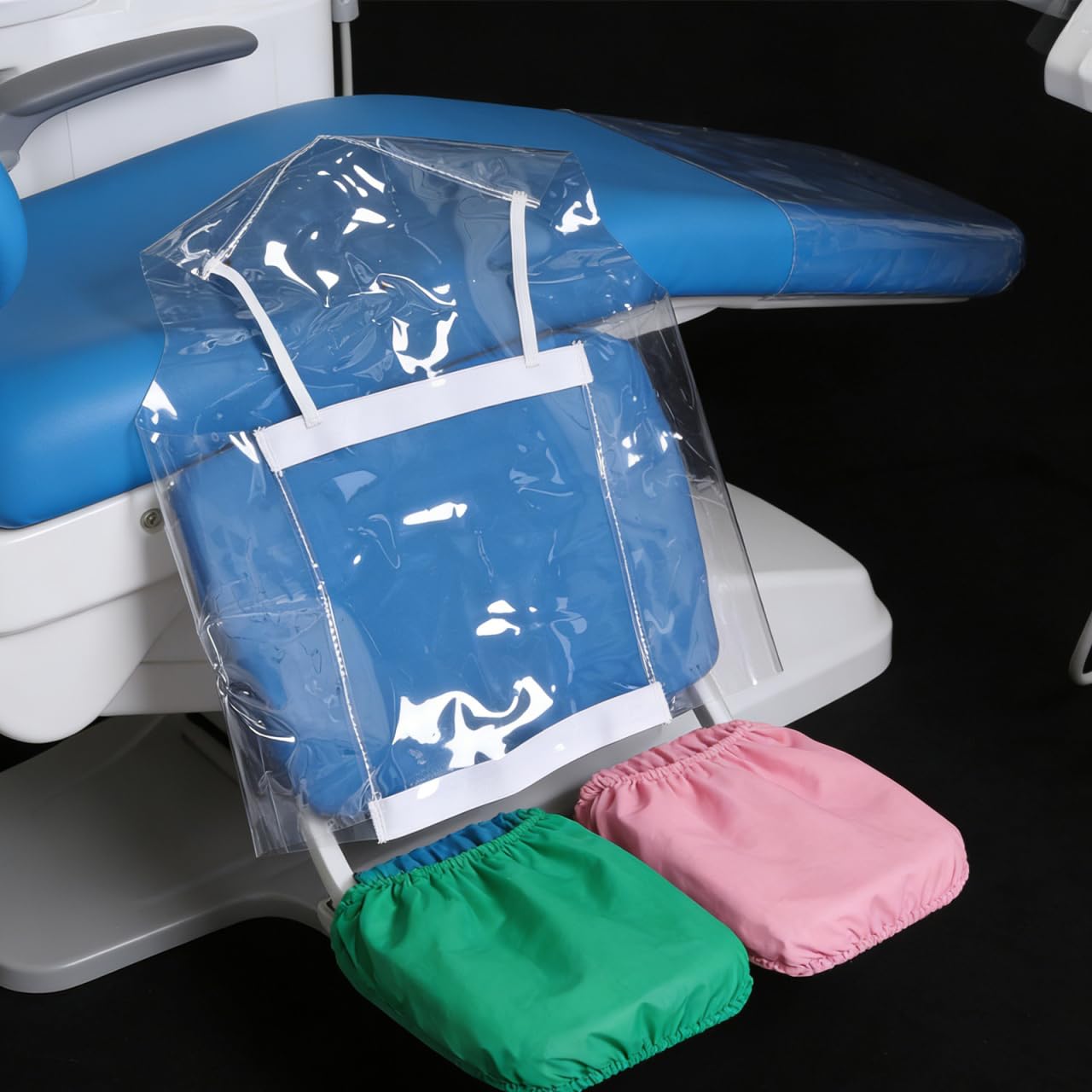 VILLCASE Housse de Protection Transparente pour Repose-Pieds de Fauteuil Dentaire 0,3 mm – Étanche & Antidérapante pour Hygiène Optimale en Cabinet Dentaire – Réutilisable avec Double Couture