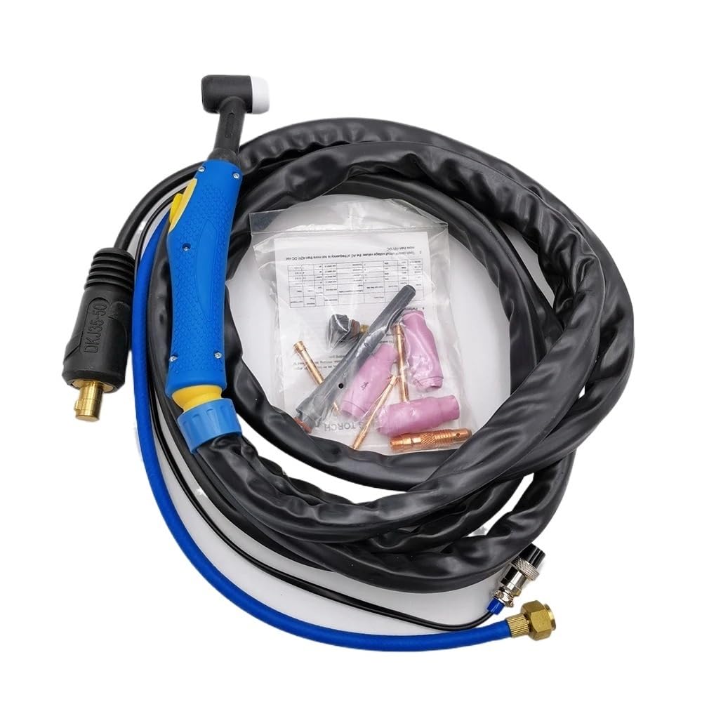 Torche TIG WP-17 refroidie par air 4m avec vanne de gaz et fiche DIN