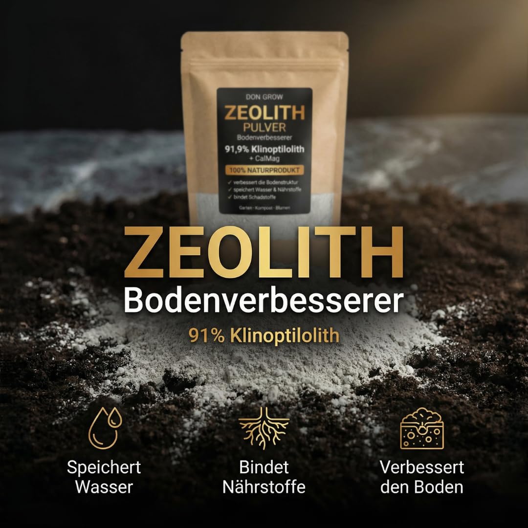 Langzeitdünger für Garten & Hochbeet – Guano Pellets + Zeolith Pulver als Bodenaktivator, Bodenverbesserer und Nährstoffspeicher – 7,5 Kg – Don Grow