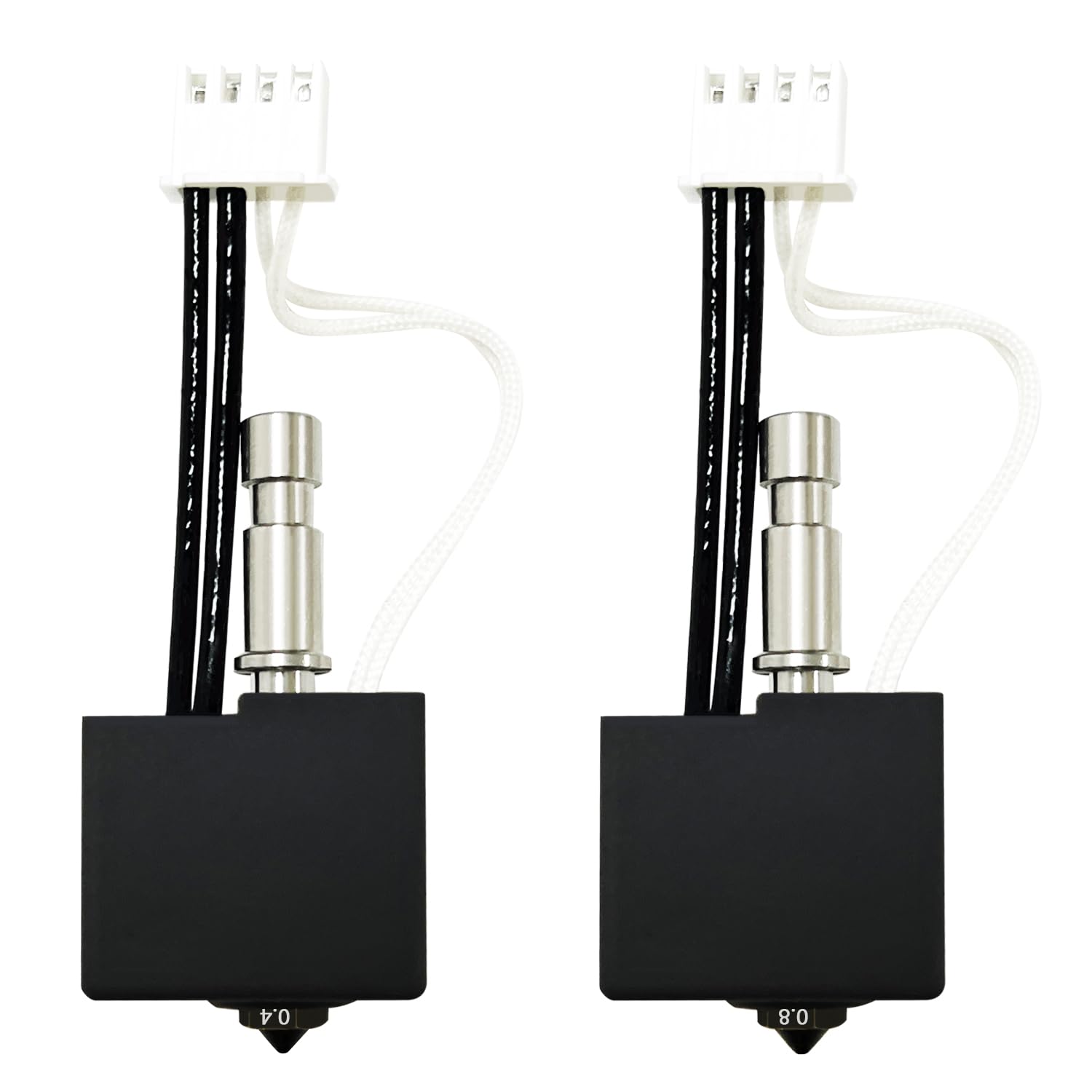 2PCS 0.4MM+0.8MM Kobra S1 Hotend Kobra S1 Combo Hot End Kobra S1 Extruder Hotend con ugello in acciaio temprato Kobra S1 Sostituzione della testa di stampa per Anycubic stampante 3D