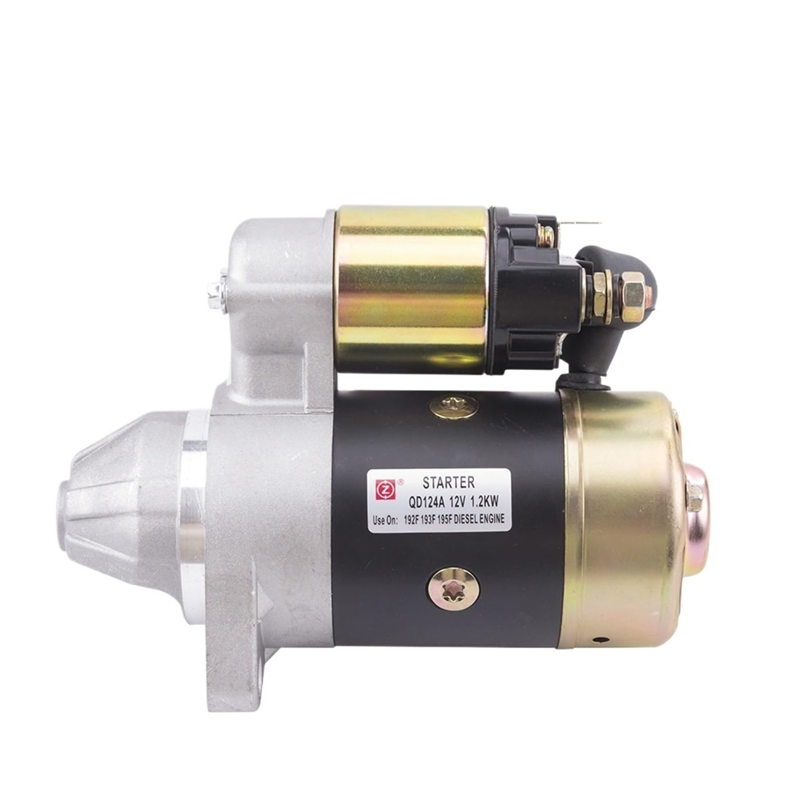 EKFBQBGW QD124A 12V 1.2KW Starter electronic starter Diesel Generator Parts Starter electronic starter Copper Made for 186F 188F 192F Engine electronic starter Starter