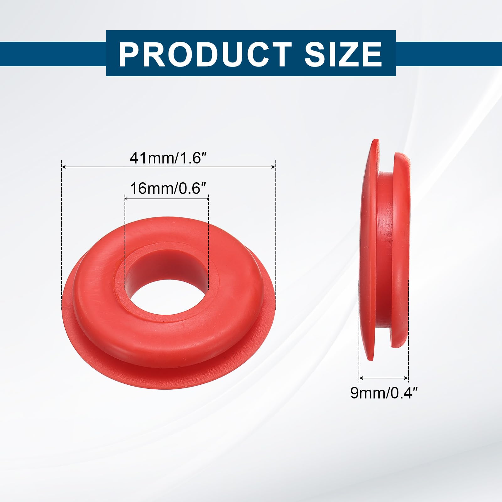 QUARKZMAN 20 Pz Guarnizione per Presa d'Aria, Guarnizioni in Gomma TPE Elastiche per Camion Semi Rimorchi Parti Tubo Freno Aria (Rosso/Blu)