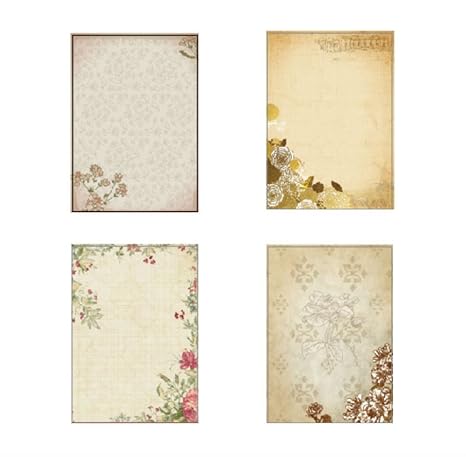 Akoak 40 Sheets European Rural Style Romantic Aesthetic Writing Paper Stationery Pattern Vintage Letterhead Letter For Love Letter 4 Different Styletyle 2 Amazon In Office Products Akoak 40 Sheets European Rural Style Romantic Aesthetic Writing Paper Stationery Pattern Vintage Letterhead Letter For Love Letter 4 Different Styletyle 2 Amazon In Office Products